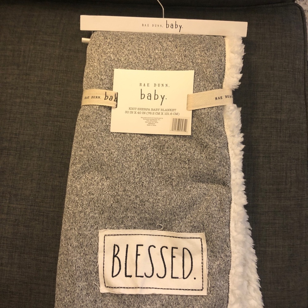 Rae Dunn Blessed Baby Blanket